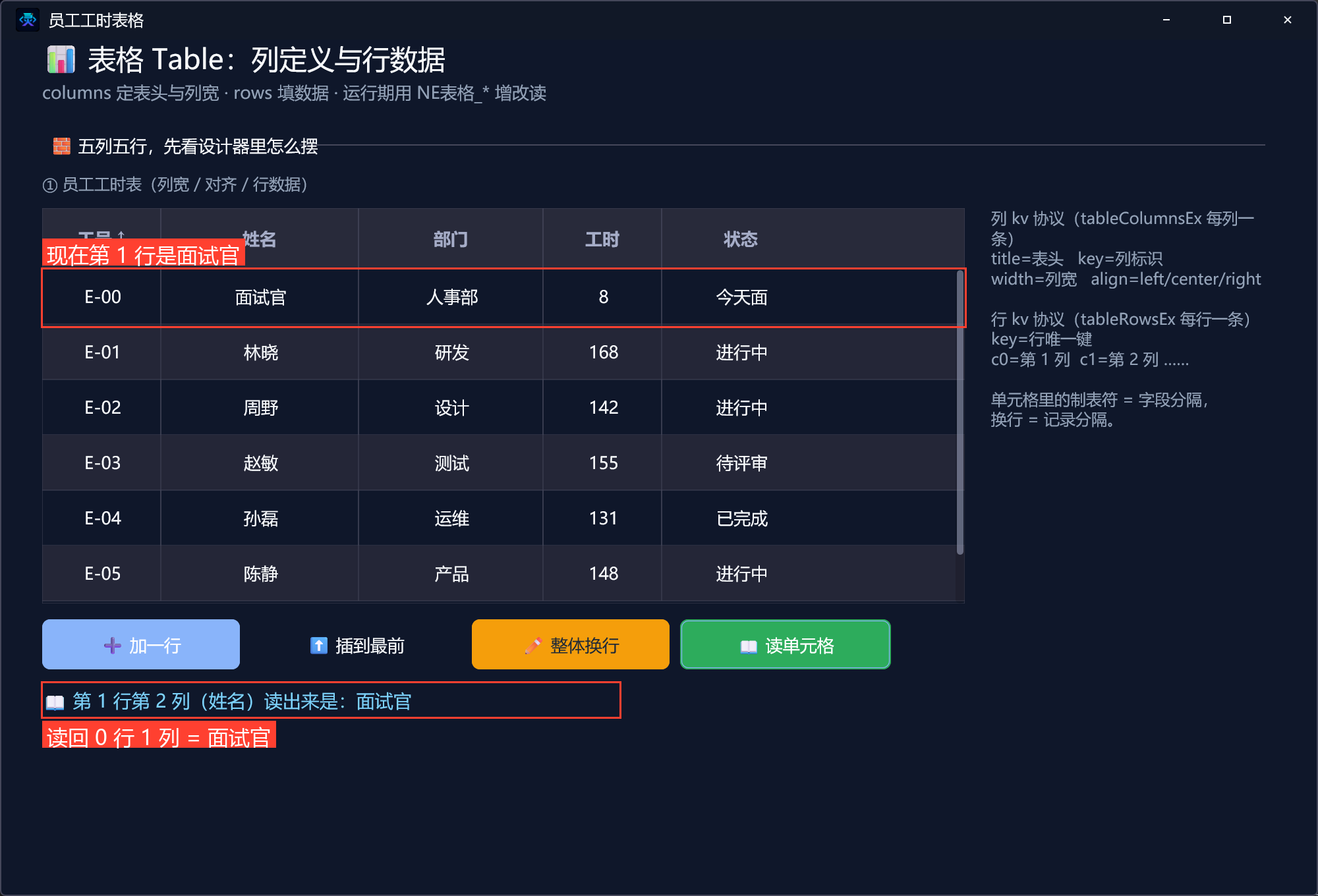 读单元格
